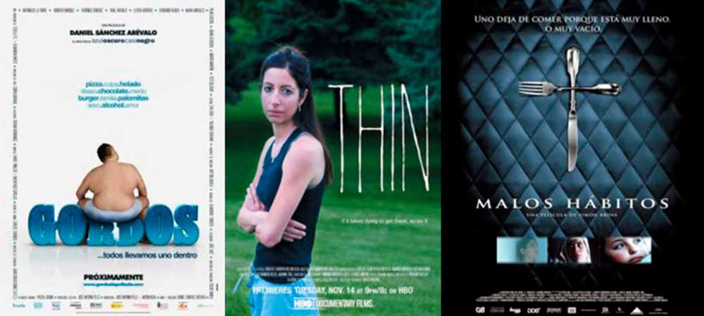 Películas sobre la bulimia: Gordos (2009), Miedo a comer (Thin, 2006), Malos hábitos (2006)