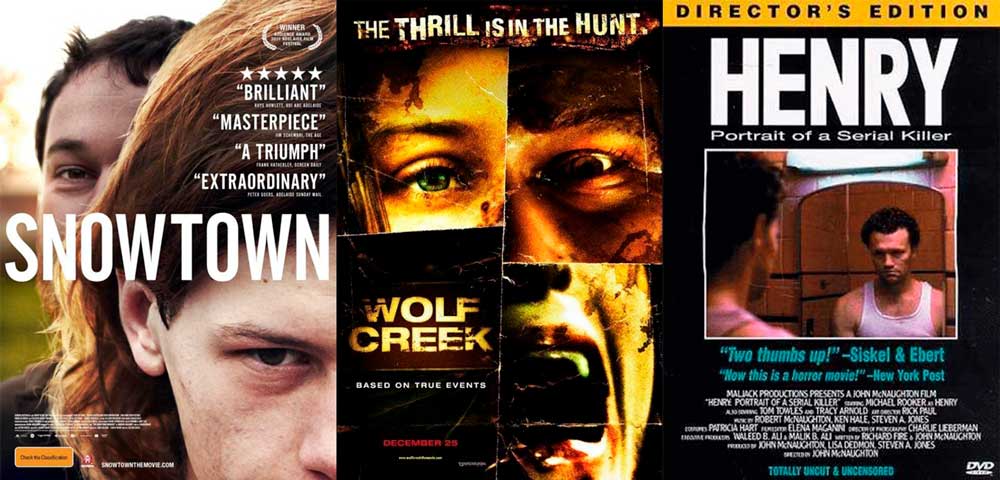 Películas sobre trastornos mentales violentas: Snowtown (2011), Wolf Creek (2005), Henry, retrato de un asesino (Henry: Portrait of a Serial Killer, 1986)