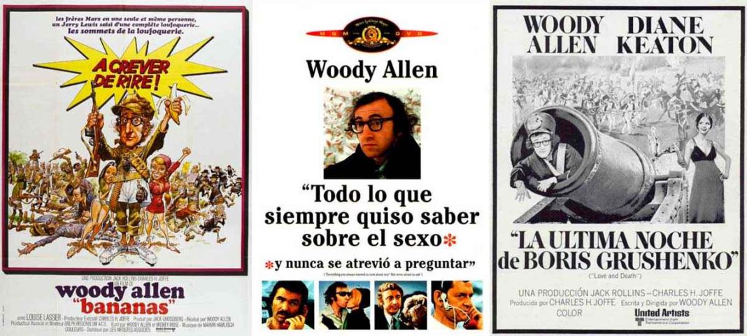 Bananas (1971),La última noche de Boris Grushenko (Love and Death, 1975) y Todo lo que siempre quiso saber sobre el sexo y nunca se atrevió a preguntar (Everything You Always Wanted to Know About Sex, 1972)