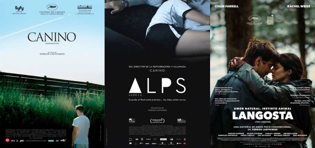 Canino (Kynodontas, 2009), Yorgos Lanthimos Alps (Alpeis, 2011), Yorgos Lanthimos Langosta (The Lobster, 2015), Yorgos Lanthimos